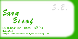 sara bisof business card